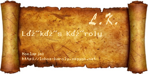Lökös Károly névjegykártya